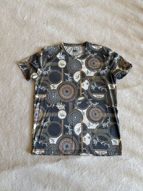 Vintage 90’s style Baroque Grecian style printed tee